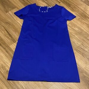 GAP Royal Blue Short Sleeve Shift Dress; size XL